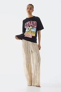 Oversized T-Shirt with Printed Motif