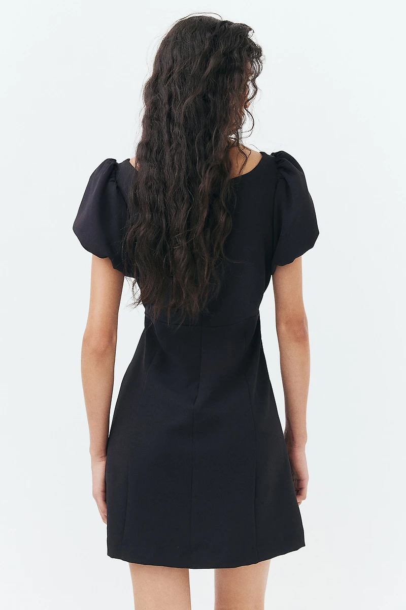 Puff-Sleeved Dress