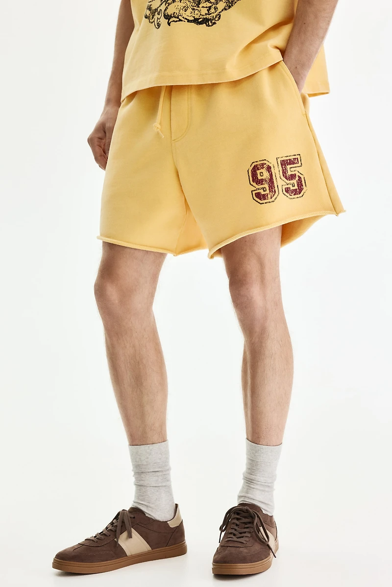 Short décontracté en molleton imprimé