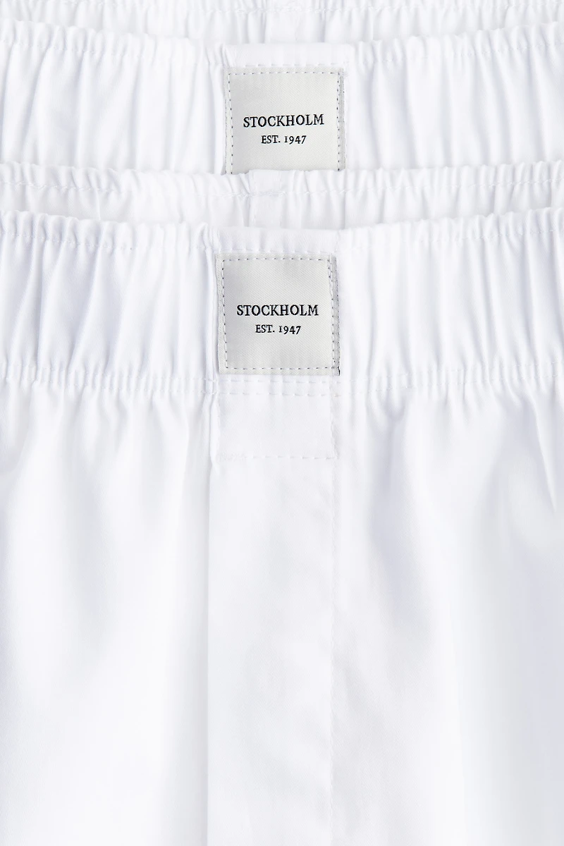 Lot de 2 caleçons en satinette coton