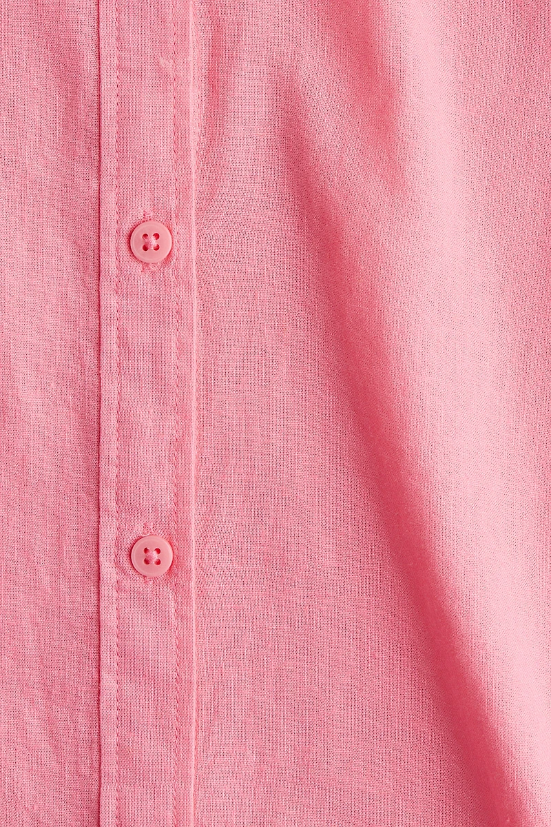 Linen-Blend Blouse