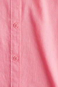 Linen-Blend Blouse