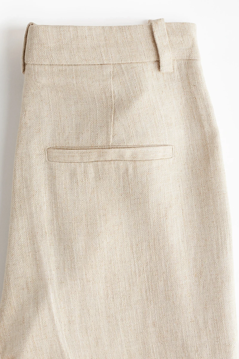 Linen-Blend Dress Pants