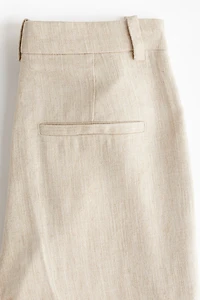 Linen-Blend Dress Pants