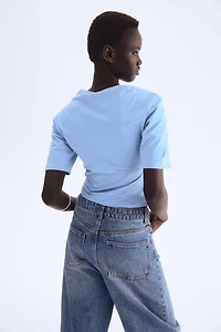 T-shirt à effet drapé