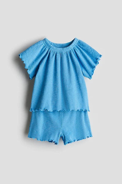 2-Piece Ribbed Jersey Set