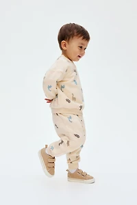 2-Piece Printed Brushed-Inside Sweatsuit