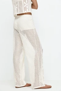 Pantalon en jersey dentelle