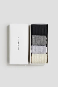 4-pack Rib-Knit Socks