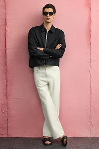 Regular-Fit Linen-Blend Jacket