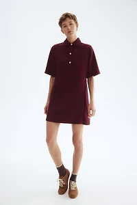 Robe en bouclette avec col