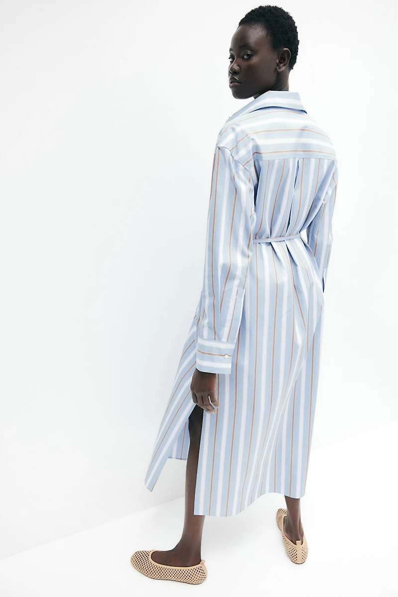 Tie-Belt Shirt Dress