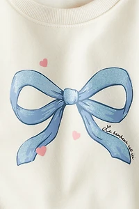 Printed Brushed-Inside Sweatshirt