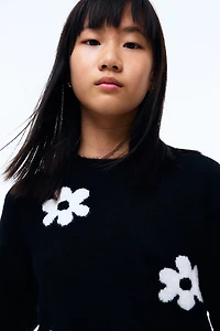 Loose-Fit Motif-Detail Sweater