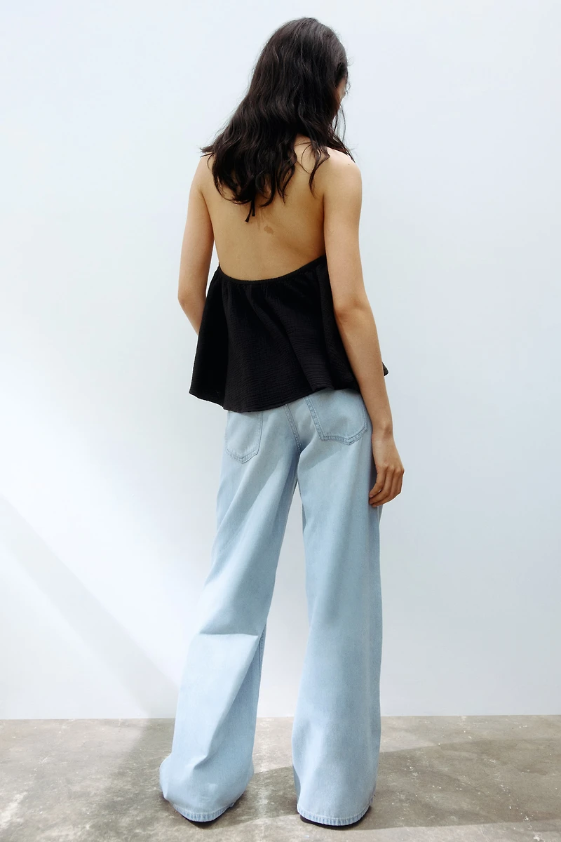 Wide-Leg Regular Waist Jeans