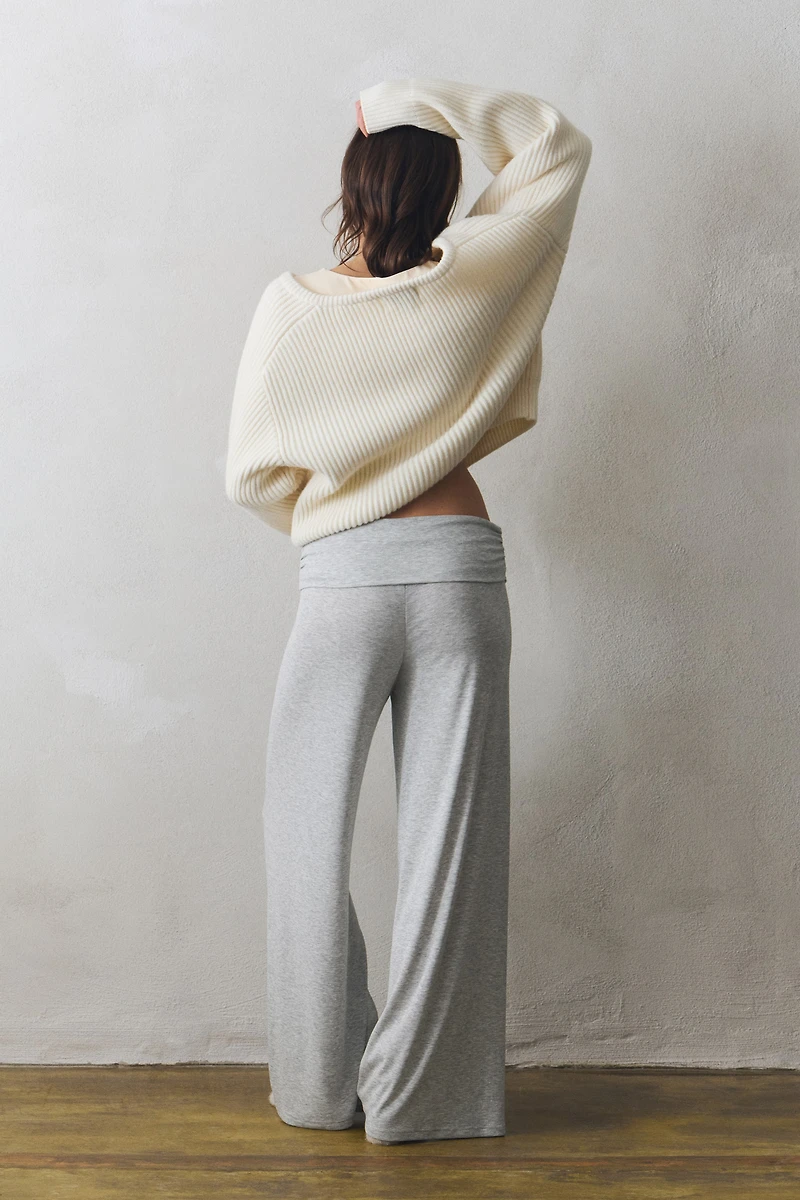 Foldover-Waist Sports Leggings