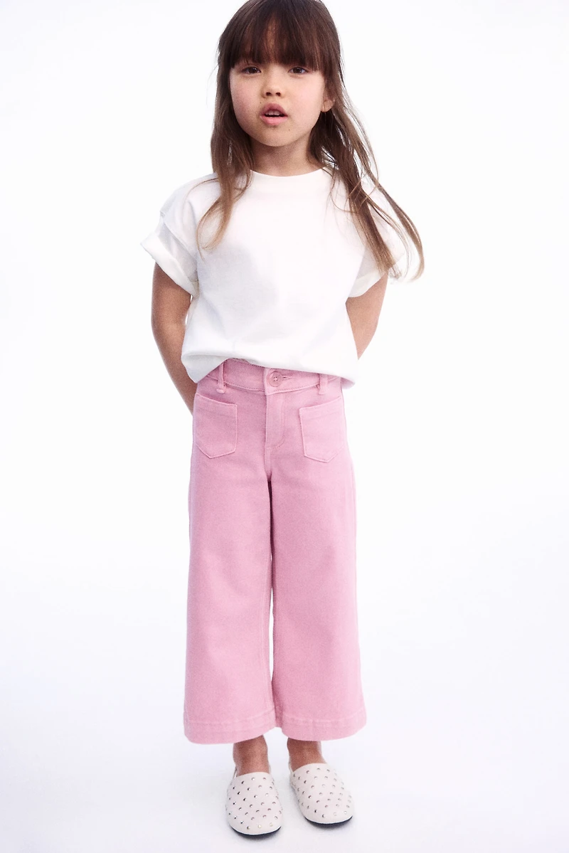 Flared Twill Pants
