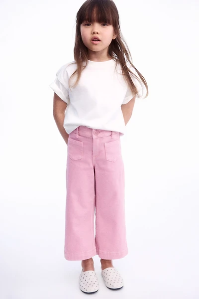 Flared Twill Pants
