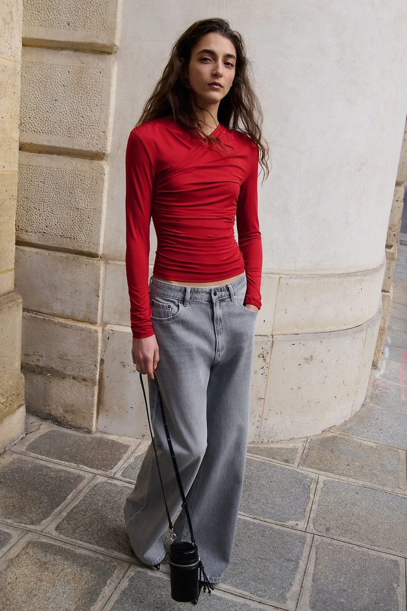 Haut en jersey à effet drapé