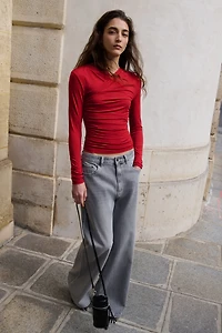 Haut en jersey à effet drapé