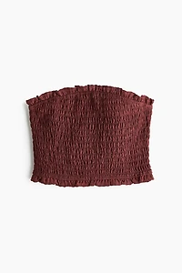 Haut tube de plage smocké