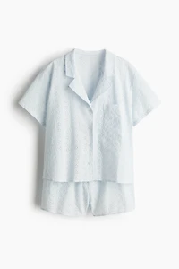 Pajamas with Eyelet Embroidery