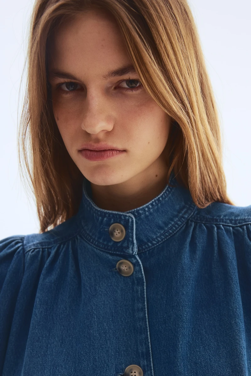 Veste à manches bouffantes en sergé