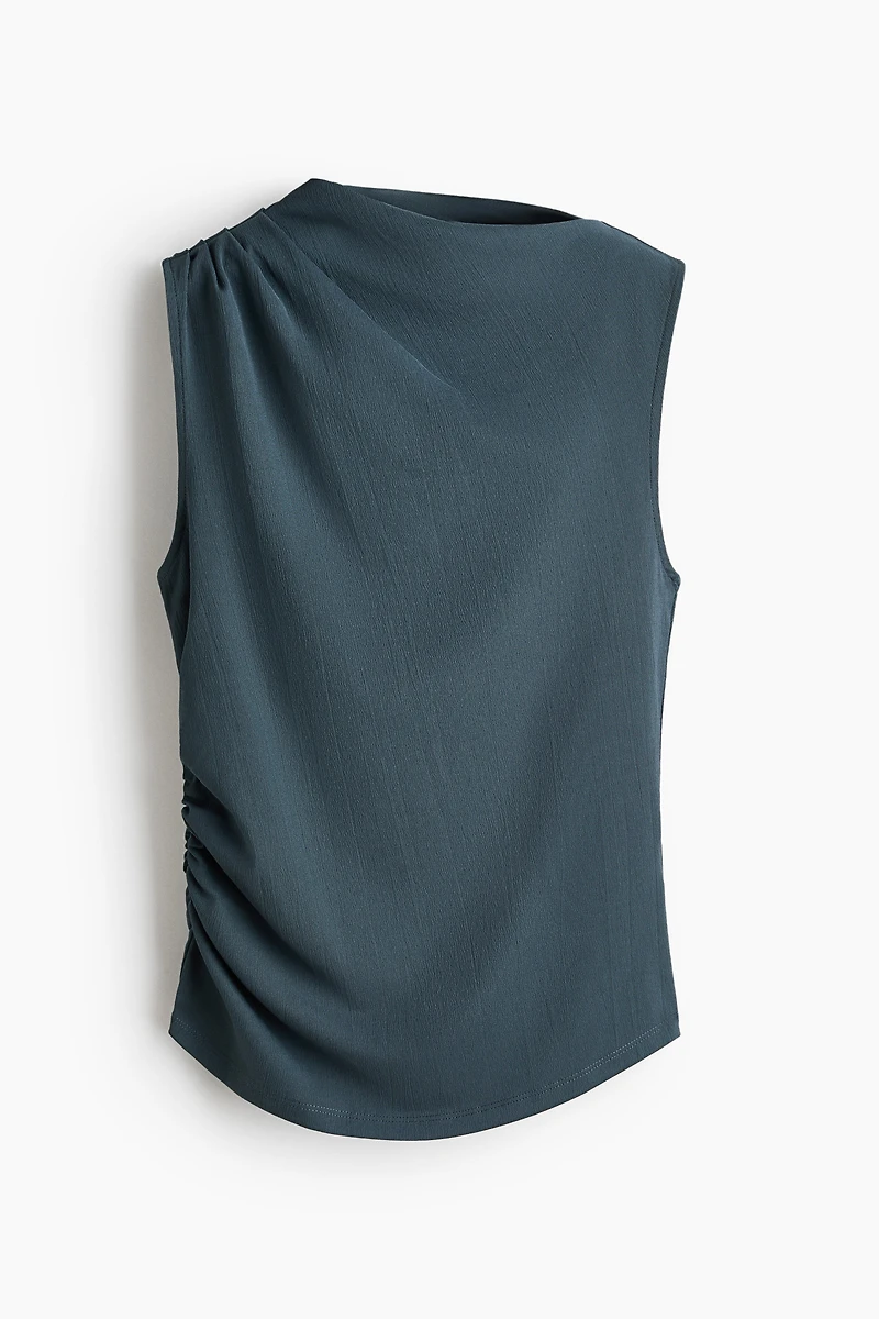 Haut froissé à effet drapé