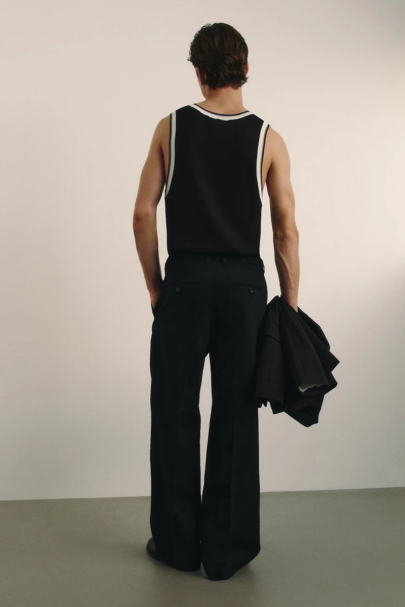 Loose-Fit Linen-Blend Pants