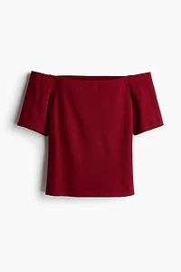 Off-the-shoulder Jersey Top
