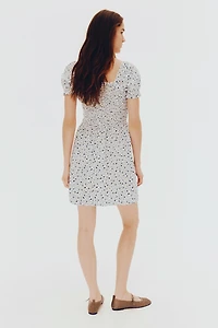 Robe smockée en popeline