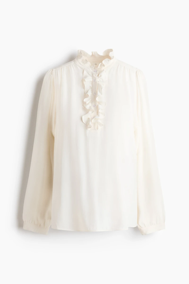 MAMA Ruffle-Collar Blouse