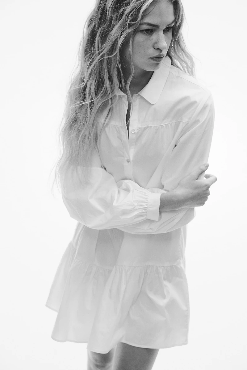 Robe chemisier en popeline