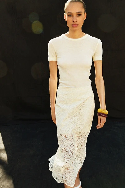 Lace Pencil Skirt