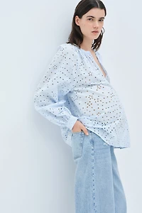 MAMA Before & After Eyelet-Embroidered Blouse