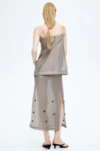 Embellished Sheer Skirt