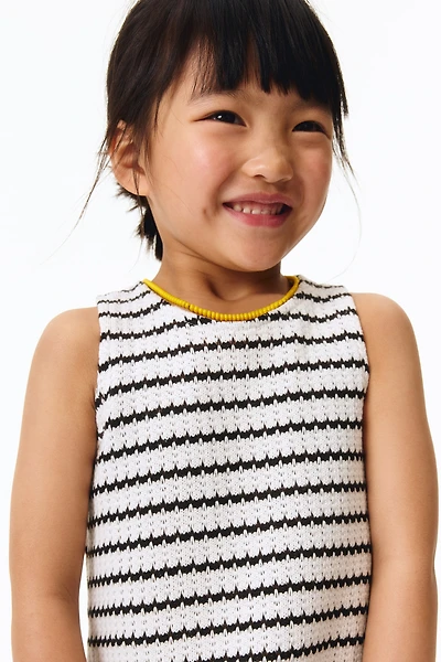 Pointelle-Knit Cotton Top