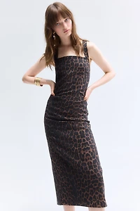Linen-Blend Dress