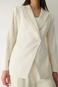 Slim-Fit Linen-Blend Blazer
