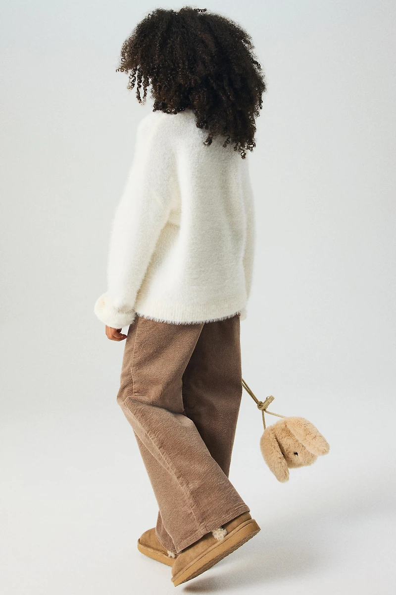 Pantalon large en velours de coton côtelé