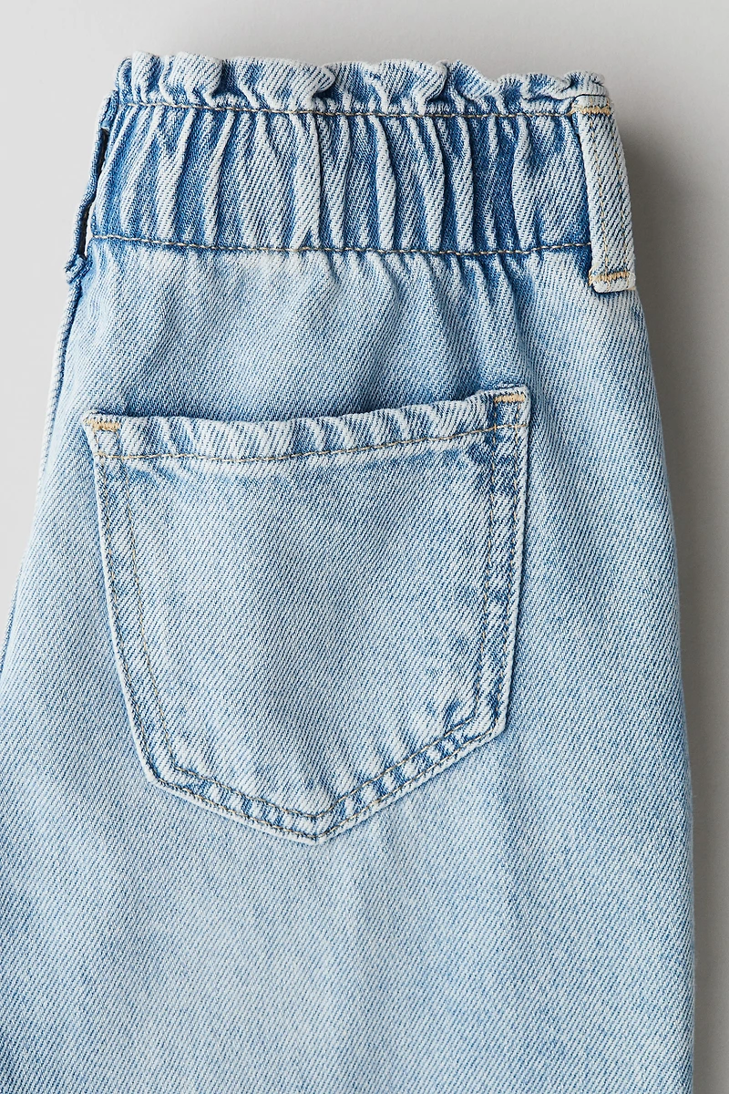 Wide Leg Paper-bag Jeans