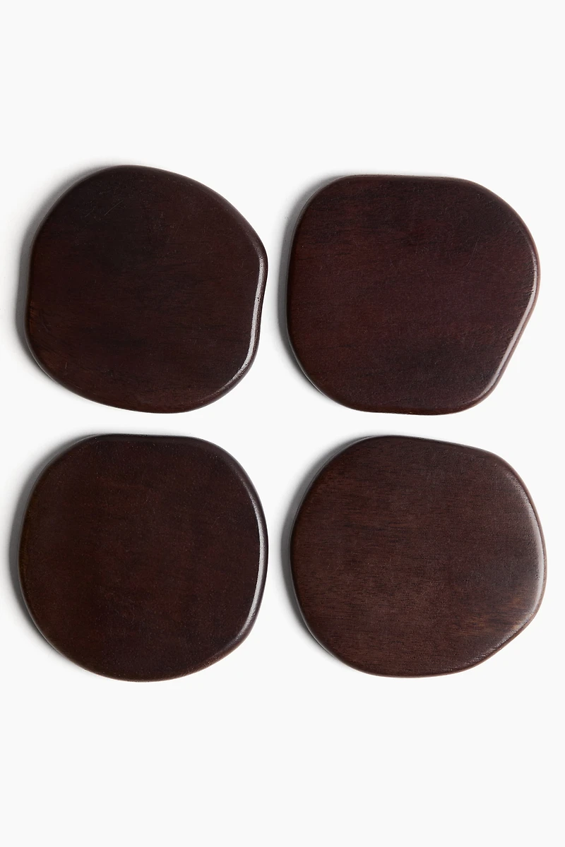 4-Pack Wooden Coasters