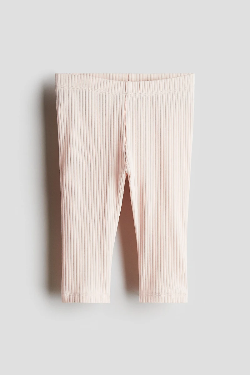 Ribbed Cotton Leggings