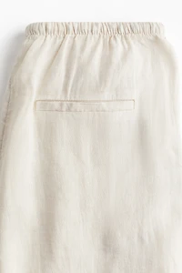 Pantalon en lin avec cordon de serrage