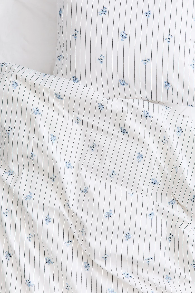 Cotton Percale Twin Duvet Cover Set