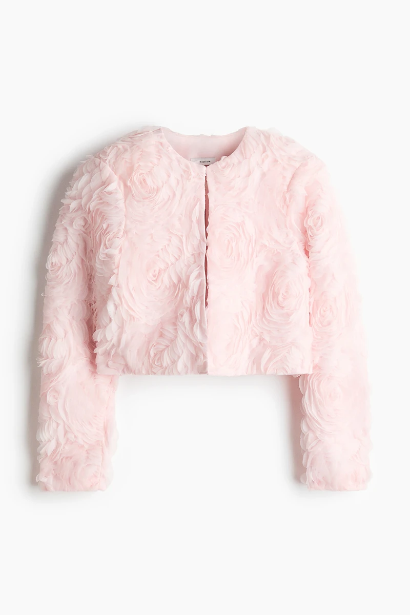 Cropped Appliquéd Jacket