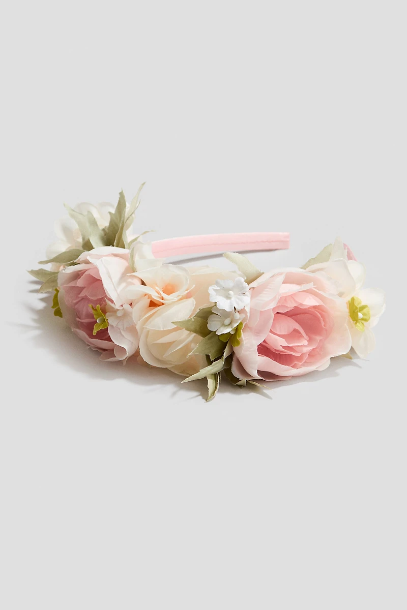 Flower-Appliquéd Hairband