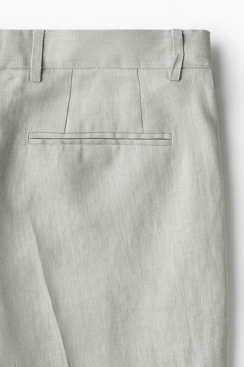Slim-Fit Linen Suit Pants