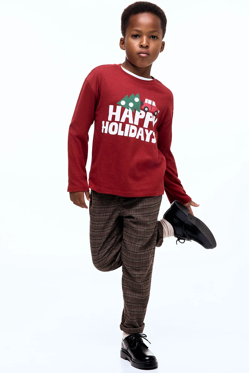 Cotton T-Shirt with Motif