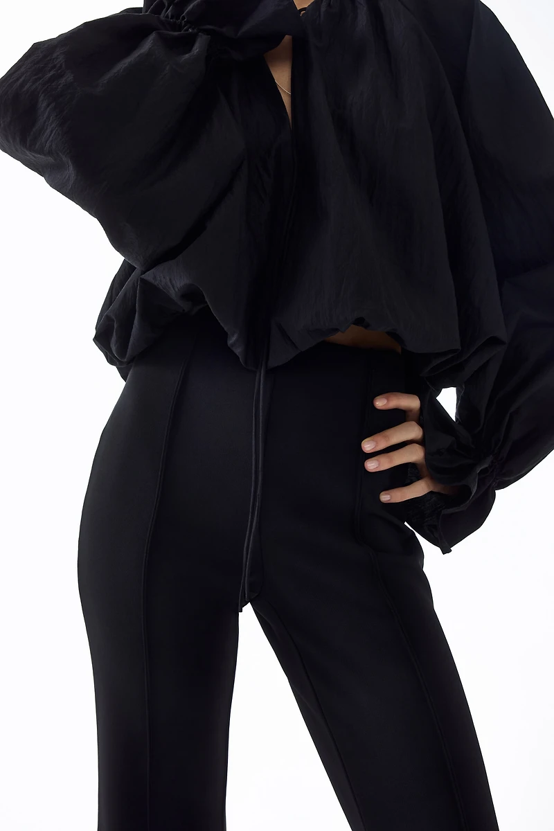 Creased Flared Pants